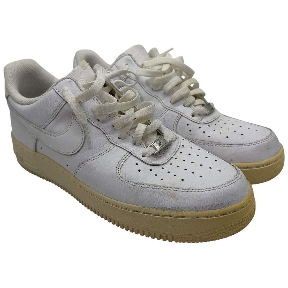 Nike Air Force 1 Low White Gum Sole Men's Size 10.5 Used Leather Sneakers